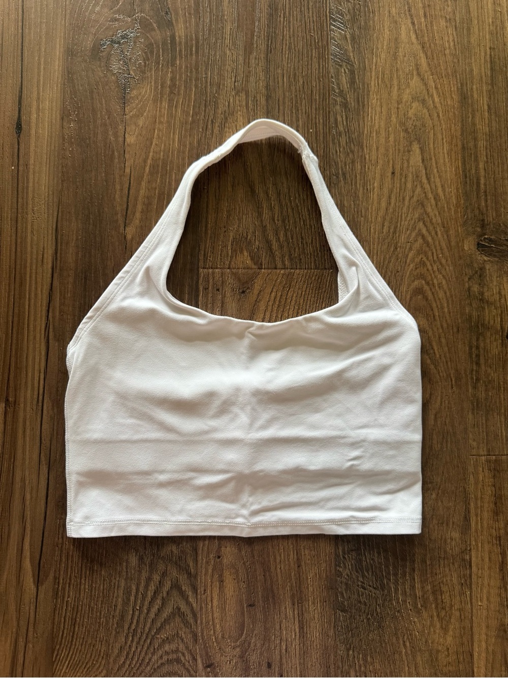 Athleta White Cropped Halter Tank Top